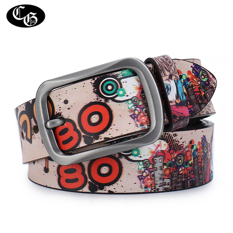 Genuine Leather Printed Belts for Women Second Layer Cowskin Belt Punk Pin Buckle Strap Jeans Graffiti Cinturones Para Hombre
Genuine Leather Printed Belts for Women Second Layer Cowskin Belt Punk Pin Buckle Strap Jeans Graffiti Cinturones Para Hombre