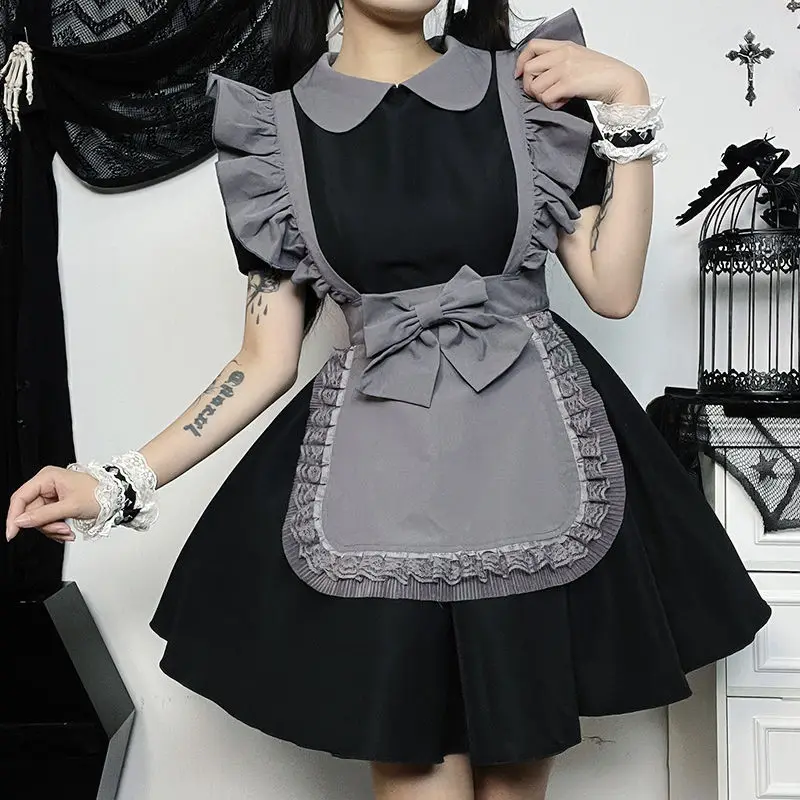 NIGGEEY DarkLook Gothic Lolita Maid Dress Halloween Uniform Women's Manga Coswear Two-piece Set
NIGGEEY DarkLook Gothic Lolita Maid Dress Halloween Uniform Women's Manga Coswear Two-piece Set