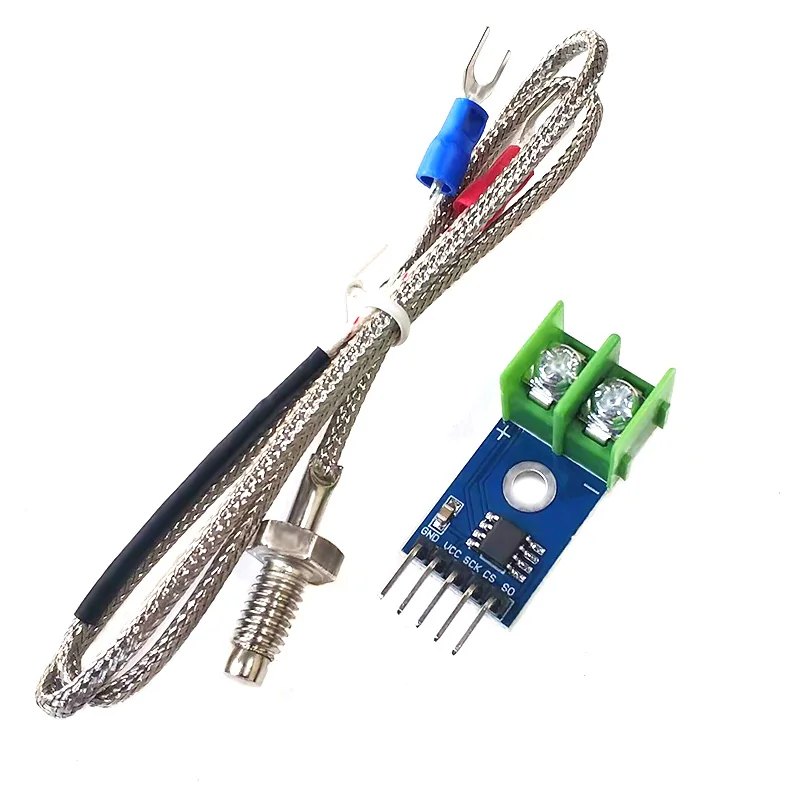 MAX6675 K-type thermocouple module temperature sensor can measure the maximum temperature of 1024 degrees
MAX6675 K-type thermocouple module temperature sensor can measure the maximum temperature of 1024 degrees