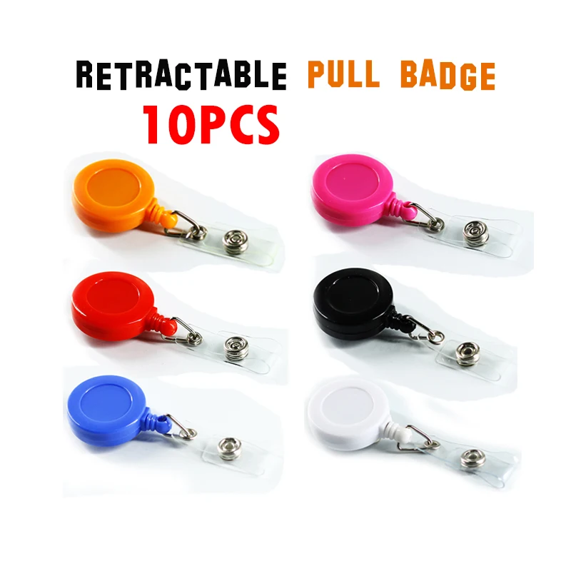 10pcs Retractable Pull Badge ID Department Brand Name Badge Holder Scroll Key Ring Chain Clip School Student Office Badge Reel
10pcs Retractable Pull Badge ID Department Brand Name Badge Holder Scroll Key Ring Chain Clip School Student Office Badge Reel