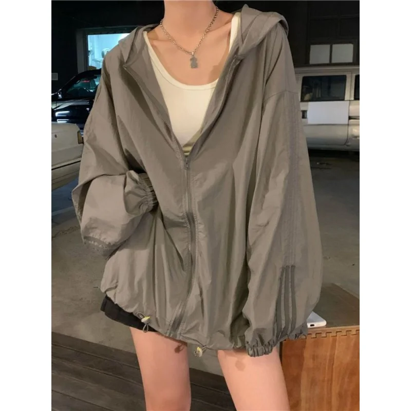 Fashion Women’s Solid Colors Long Sleeve Windbreaker Jacket Outdoor Jackets Hooded Raincoat Windproof Coat Outwear
Fashion Women’s Solid Colors Long Sleeve Windbreaker Jacket Outdoor Jackets Hooded Raincoat Windproof Coat Outwear