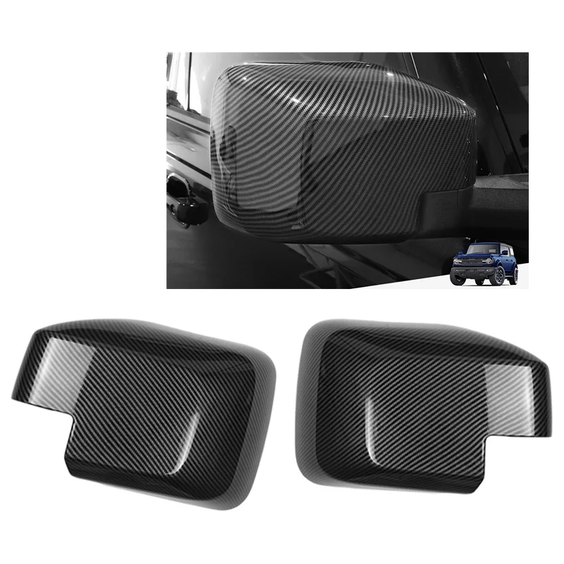 1 Pair Car Left & Right Side Door Rearview Mirror Cover Cap Carbon Fiber Style ABS Fit for Ford Bronco 2021 2022 2023
1 Pair Car Left & Right Side Door Rearview Mirror Cover Cap Carbon Fiber Style ABS Fit for Ford Bronco 2021 2022 2023