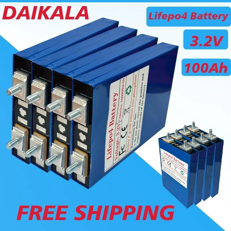 3.2V 100AH Lifepo4 Lithium Iron Phosphate Battery Pack DIY 12V 24V 36V 48V Electric Car Solar Storage System Cells
3.2V 100AH Lifepo4 Lithium Iron Phosphate Battery Pack DIY 12V 24V 36V 48V Electric Car Solar Storage System Cells