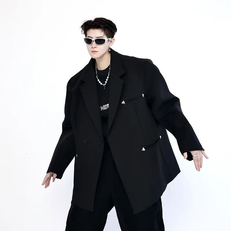 2023 Spring Autumn Metal Decoration Suit Coat New Long Sleeve Men's Personality Design Korean Loose Fashion Coat Male V55
2023 Spring Autumn Metal Decoration Suit Coat New Long Sleeve Men's Personality Design Korean Loose Fashion Coat Male V55