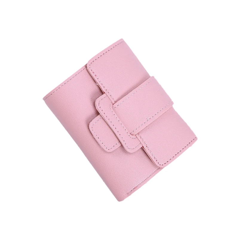 

Fashionable Women's Wallets Three-fold Wallets with Hasp Solid Color Design Wallets for Women Small Purse