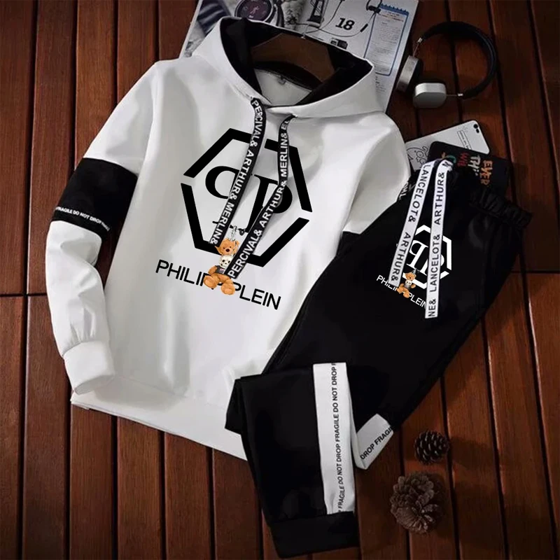 2024 Newest Fashion Tracksuit Men's Long Sleeve Hoodie + Sports Pants Set Pullover Sweater Tops and Jogging Pants Casual Outfit
2024 Newest Fashion Tracksuit Men's Long Sleeve Hoodie + Sports Pants Set Pullover Sweater Tops and Jogging Pants Casual Outfit