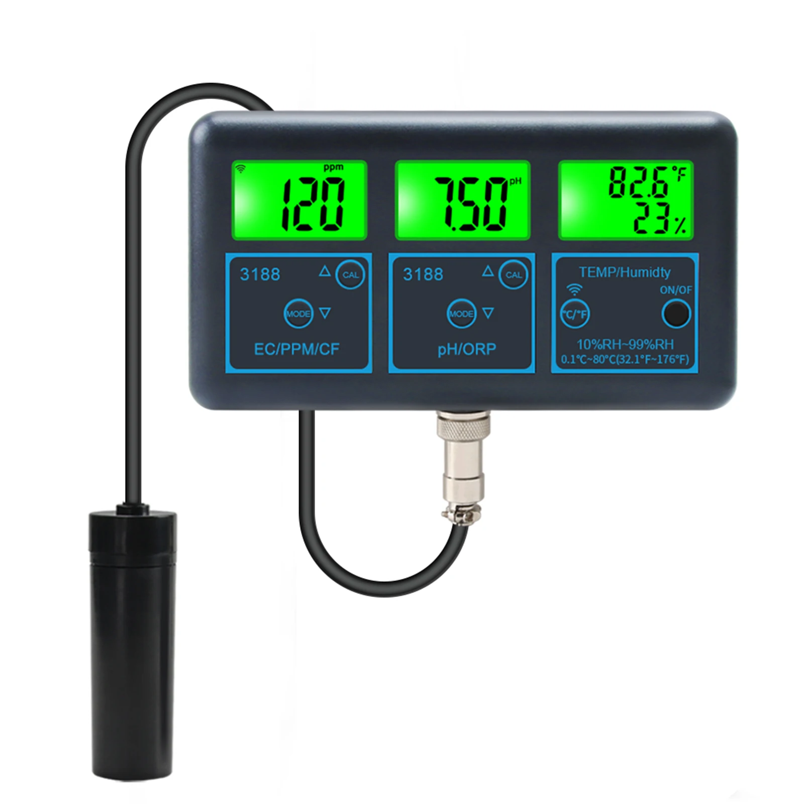 Outdoor Living Plug Water Quality Tester Moisture Analyzer Digital Highly Accurate Multi-Parameter Water Tester
Outdoor Living Plug Water Quality Tester Moisture Analyzer Digital Highly Accurate Multi-Parameter Water Tester