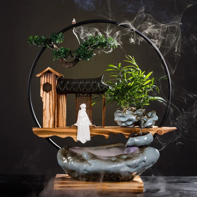 Chinese Ceramic Flowing Water Ornaments Feng Shui Fortune Home Living Room Office Desk Surface Panel Humidifier Shop Opening
Chinese Ceramic Flowing Water Ornaments Feng Shui Fortune Home Living Room Office Desk Surface Panel Humidifier Shop Opening