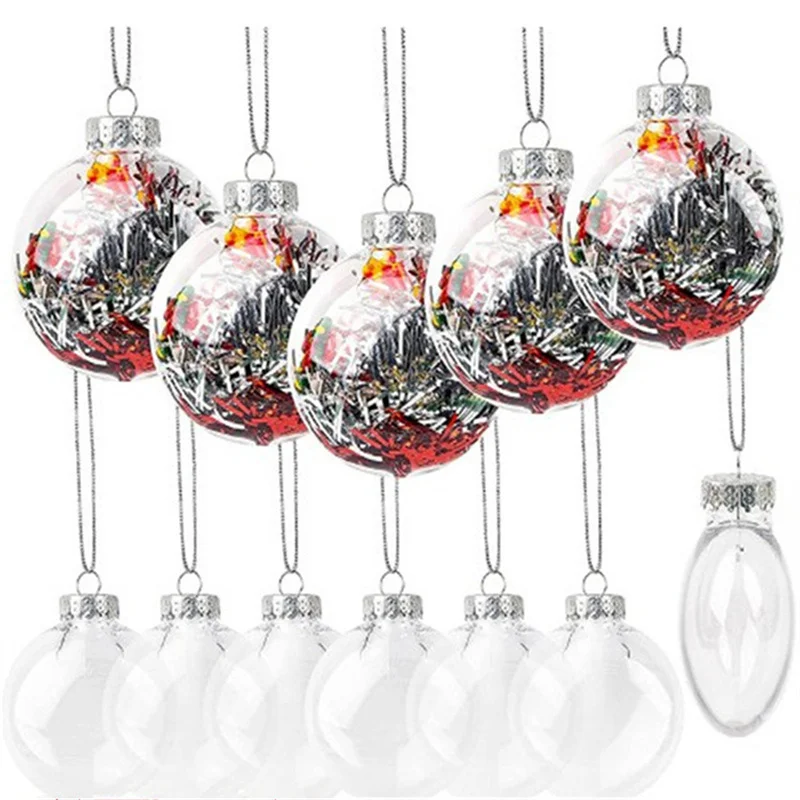 6/8/10cm PET Transparent Christmas Ball New Year 2024 Party Decoration DIY Clear Fillable Xmas Tree Hanging Pendant Ornament
6/8/10cm PET Transparent Christmas Ball New Year 2024 Party Decoration DIY Clear Fillable Xmas Tree Hanging Pendant Ornament