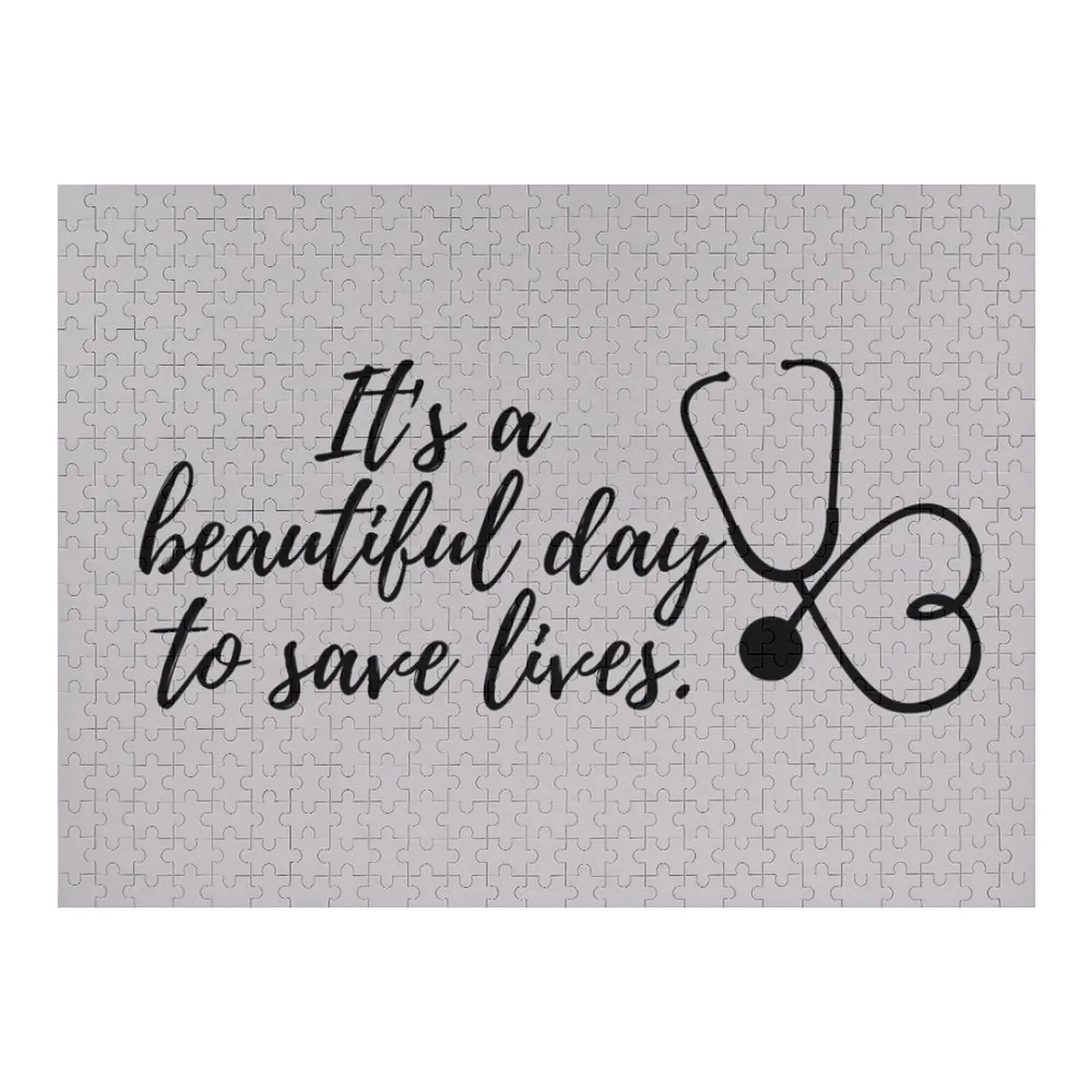 

It's a beautiful day to save lives Jigsaw Puzzle Customizable Child Gift Wood Photo Personalized Iq Toddler Toys Puzzle