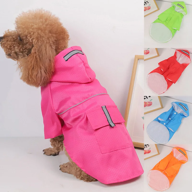 Summer Fluorescence Pet Raincoat Waterproof Hooded Dogs Clothes High Guality Reflective Strip Cat Dog Rain Coat Dogs Raincoats
Summer Fluorescence Pet Raincoat Waterproof Hooded Dogs Clothes High Guality Reflective Strip Cat Dog Rain Coat Dogs Raincoats