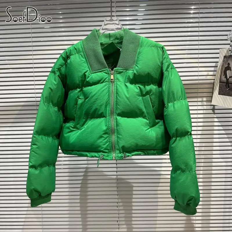 Soefdioo Casual Solid Ribbed V-Neck Zip-Up Padded Jackets Women 2023 Winter Streetwear Fashion Keep Warm Short Parkas Down Coat
Soefdioo Casual Solid Ribbed V-Neck Zip-Up Padded Jackets Women 2023 Winter Streetwear Fashion Keep Warm Short Parkas Down Coat