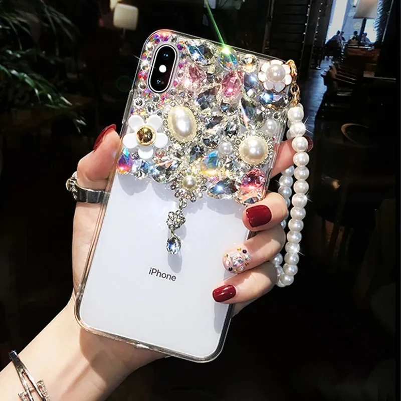 

Bling Jewelled Rhinestone Crystal Diamond Soft Back Pendant Case Cover for Samsung Galaxy S23Ultra S20 S21 S22 PLUS Note10 20