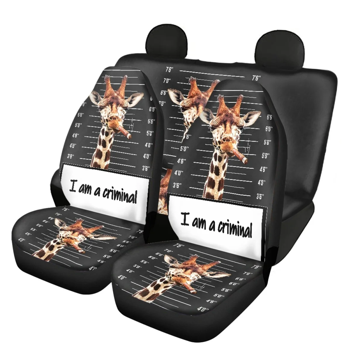 Car Front and Back Seat Cover Giraffe with Measuring Stick Pattern Slip-Resistant Car Seat 4pcs/Set Easy Clean Auto Accessory
Car Front and Back Seat Cover Giraffe with Measuring Stick Pattern Slip-Resistant Car Seat 4pcs/Set Easy Clean Auto Accessory