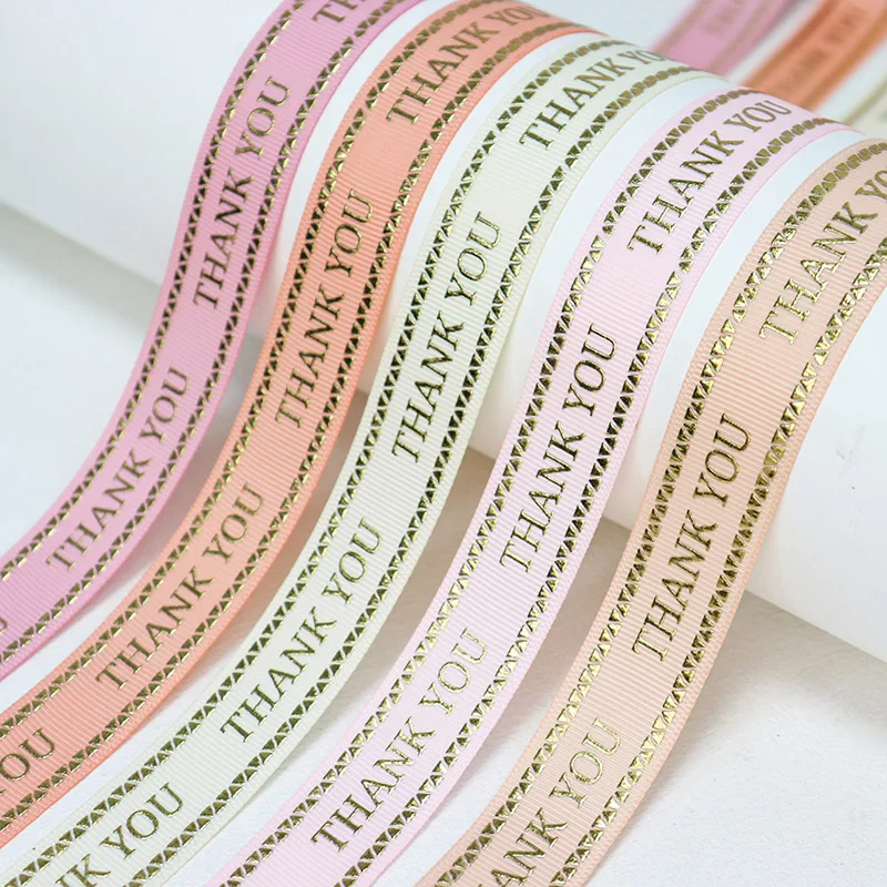 22mm Gold Foil Thank You Printed Polyester Grosgrain Ribbon For Thanksgiving Decoration DIY Crafts Card Gifts Wrapping
22mm Gold Foil Thank You Printed Polyester Grosgrain Ribbon For Thanksgiving Decoration DIY Crafts Card Gifts Wrapping