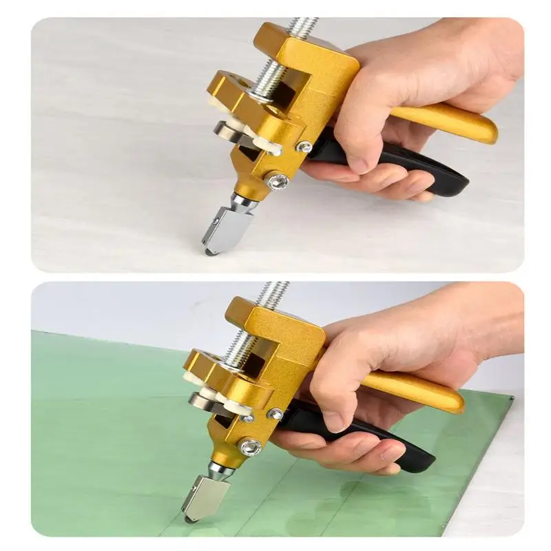 

2 In 1 Glass Cutter Set Manual Tile Diamond Cutter Slicer Roller High-Strength Ceramic Cutting Tile Opener Construction Tools