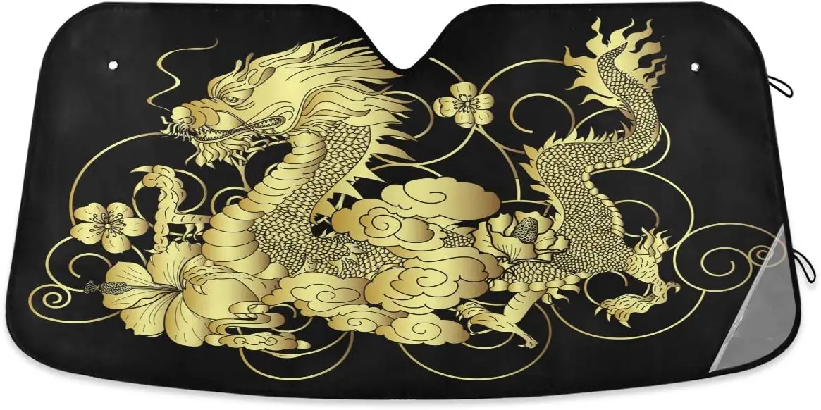 senya Car Windshield Sun Shade Gold Japanese Dragon Blocks UV Rays Sun Visor Protector Accordion Folding Auto Sunshade for Car T
senya Car Windshield Sun Shade Gold Japanese Dragon Blocks UV Rays Sun Visor Protector Accordion Folding Auto Sunshade for Car T
