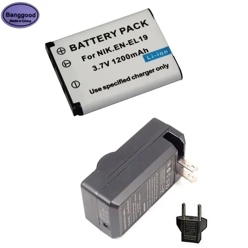 3.7V 1200mAh EN-EL19 ENEL19 Camera Battery + AC Charger for Nikon Coolpix S3100 S3200 S3300 S4100 S4200 S4300 S4400 S5200 S6400
3.7V 1200mAh EN-EL19 ENEL19 Camera Battery + AC Charger for Nikon Coolpix S3100 S3200 S3300 S4100 S4200 S4300 S4400 S5200 S6400