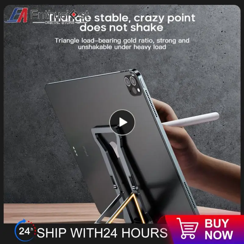 

Universal Folding Adjustable Phone Tablet Holder Desktop Stand Holder Support For IPad Desk Stabilizer