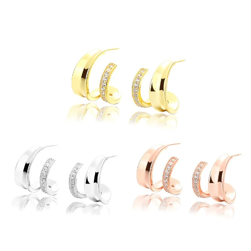 EP-20 ZFSILVER S925 Silver Korean Fashion Luxury Trendy Letter Double C Diamond-set Earrings Jewelry Women Match-all Gifts Girl
EP-20 ZFSILVER S925 Silver Korean Fashion Luxury Trendy Letter Double C Diamond-set Earrings Jewelry Women Match-all Gifts Girl