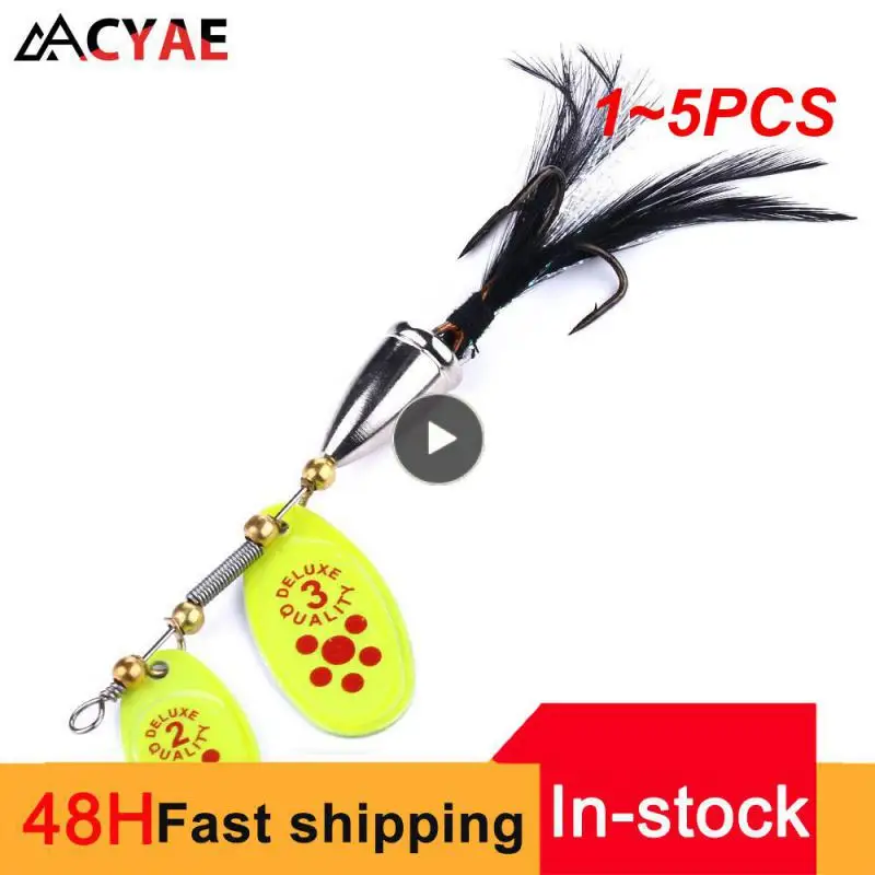 

1~5PCS Spinner Lure5.5cm 9g Fishing Lure With Treble Hook Metal Spoon Baits Hard Pesca Crankbait Fishing Lure Fishing Tackle