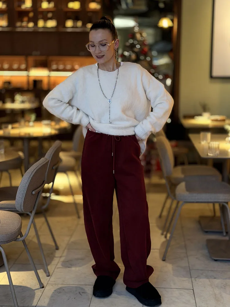 بنطلون رياضي نسائي من ستريمجيرل بلون أزرق ربيعي، واسع الساق وفضفاض مع حبل ربط، بنطلون قطني أحمر فضفاض للنساء بخصر عالٍ بنطلون رياضي نسائي من ستريمجيرل بلون أزرق ربيعي، واسع الساق وفضفاض مع حبل ربط، بنطلون قطني أحمر فضفاض للنساء بخصر عالٍ