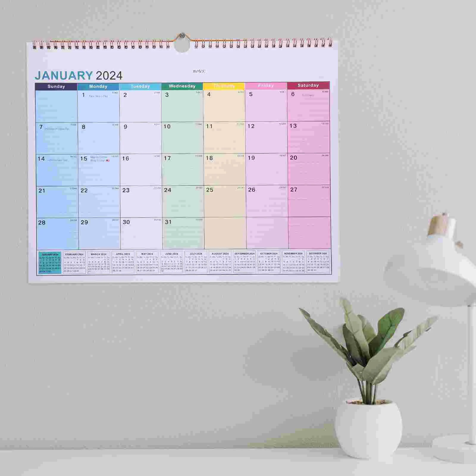 

Календарь 2024-2025, бытовые настенные подвесные большие бумажные прочные календари для свиданий 2024-2025