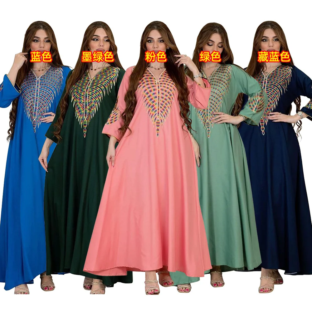 Мусульманское платье Abaya для женщин, модное красочное женское платье, арабский ислам, Средний Восток, женская одежда, халат с длинными рукавами
Мусульманское платье Abaya для женщин, модное красочное женское платье, арабский ислам, Средний Восток, женская одежда, халат с длинными рукавами