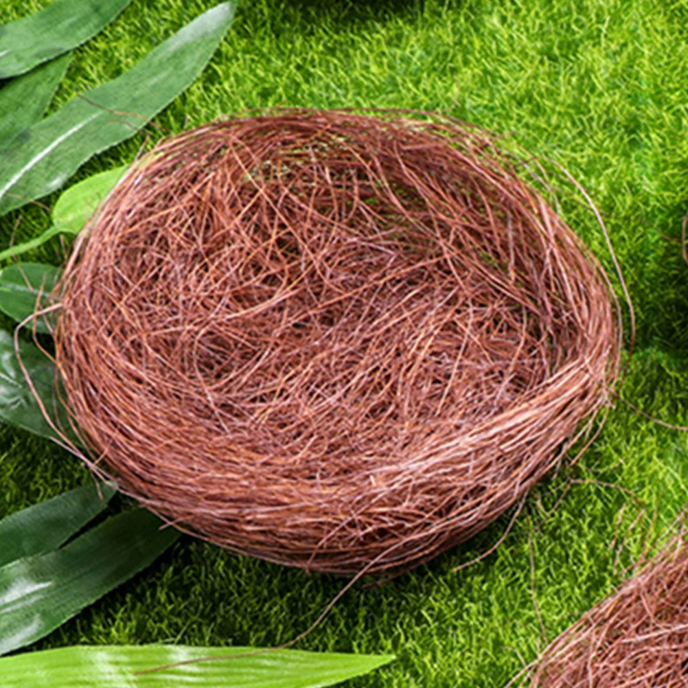 

16 Pcs Simulated Bird Nest Nests for Cages Artificial Micro Landscape Ornament Woven Silk Easter Ornaments Child