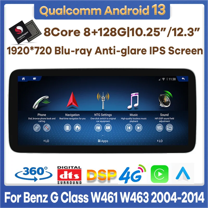 12.3" Qualcomm 8+128G Android 13 Car Video Player for Mercedes Benz G Class W461 W463 2004-2014 Auto Radio Stereo GPS CarPlay 4G
12.3" Qualcomm 8+128G Android 13 Car Video Player for Mercedes Benz G Class W461 W463 2004-2014 Auto Radio Stereo GPS CarPlay 4G