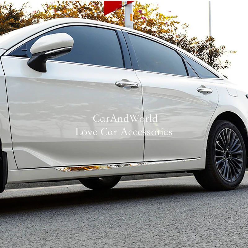 Stainless Steel Body Door Skirt Trims Front Bumper Corner Strip Protector Cover Car Accessories For Toyota Avalon XX50 2019-2024
Stainless Steel Body Door Skirt Trims Front Bumper Corner Strip Protector Cover Car Accessories For Toyota Avalon XX50 2019-2024
