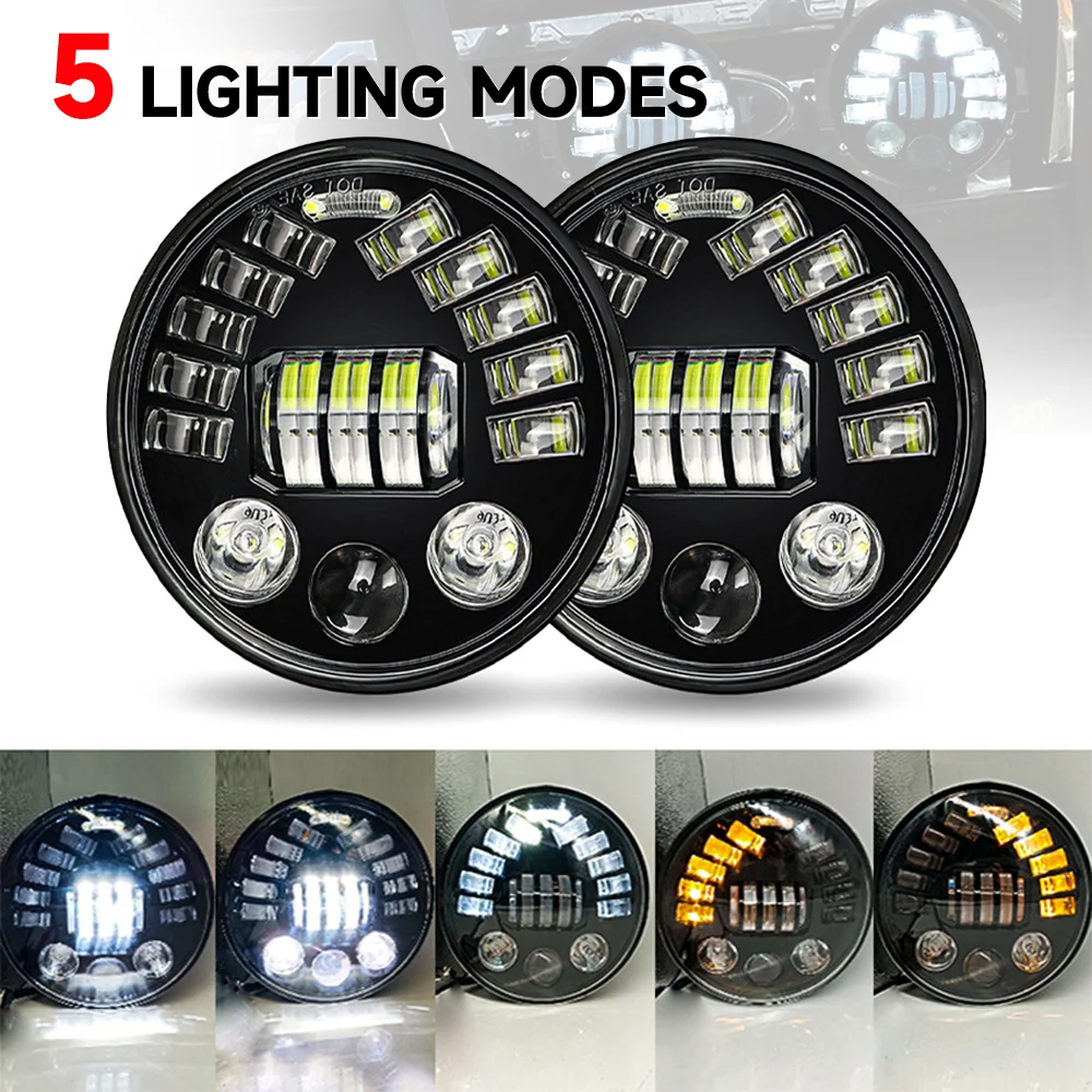 7 Inch For Harley Jeep Wrangle LED Headlight Angel Eyes Led Lamps 8000LM For Off-road Vehicle Front head Lights Accessories
7 Inch For Harley Jeep Wrangle LED Headlight Angel Eyes Led Lamps 8000LM For Off-road Vehicle Front head Lights Accessories