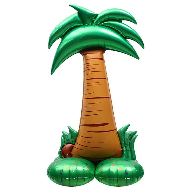 

Palm Tree Foil Balloon Hawaiian Style Birthday Globos Tropical Cartoon Balloon Palm Tree Leaf Aluminum Globos Opening Ceremony