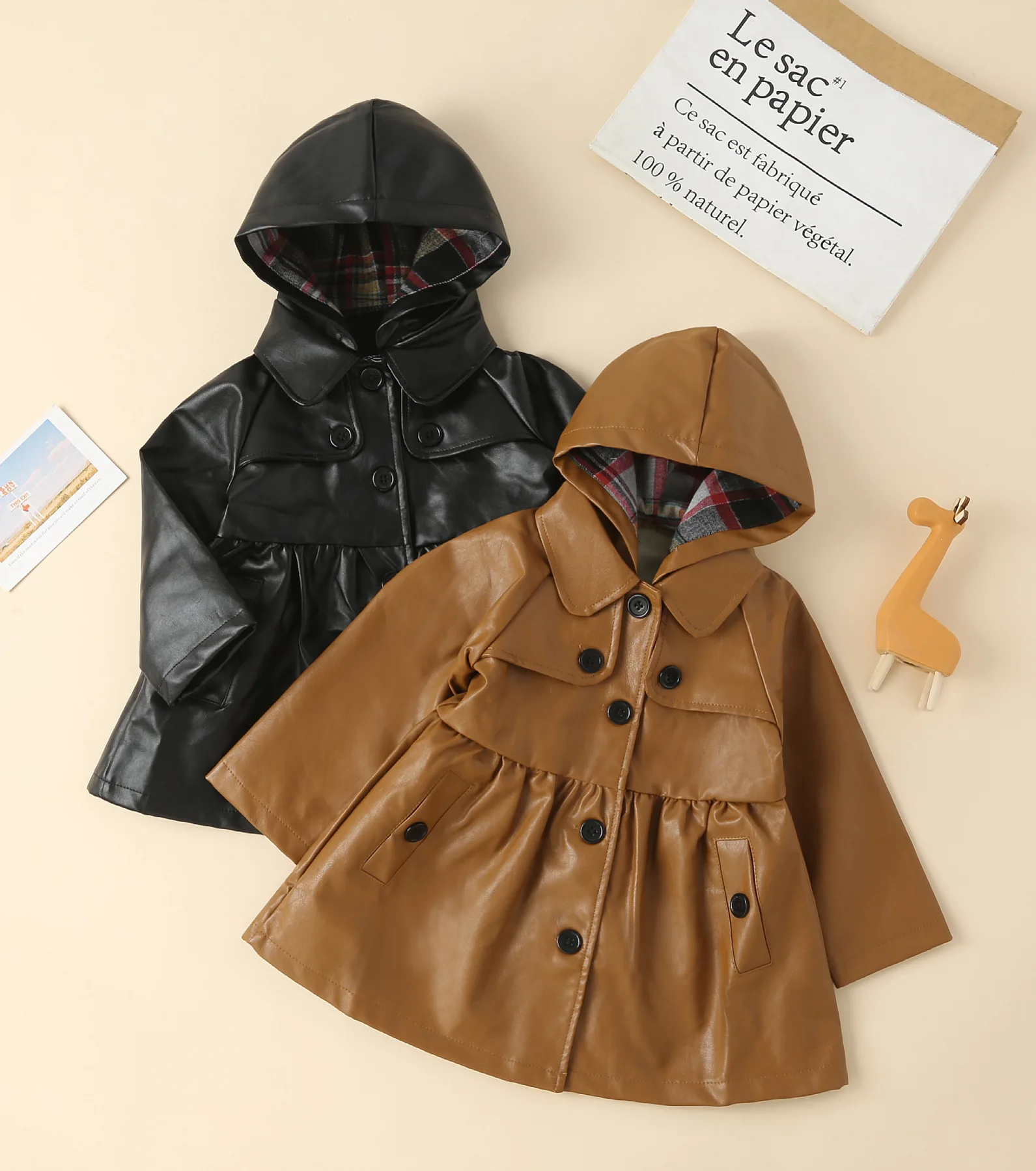 Autumn And Winter Girls Dresses Fashion Kids Clothes Girl Solid Color Hooded Warm PU Leather Dress Jacket Robe Princesse Fille
Autumn And Winter Girls Dresses Fashion Kids Clothes Girl Solid Color Hooded Warm PU Leather Dress Jacket Robe Princesse Fille