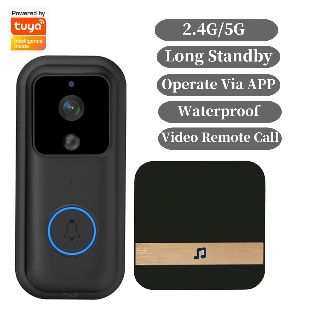 Video Doorbell Night Vision Outdoor Doorbell WiFi 2.4G/5G PIR+AI Human Detection 1080P HD Video Cloud Storage for Home Security
Video Doorbell Night Vision Outdoor Doorbell WiFi 2.4G/5G PIR+AI Human Detection 1080P HD Video Cloud Storage for Home Security