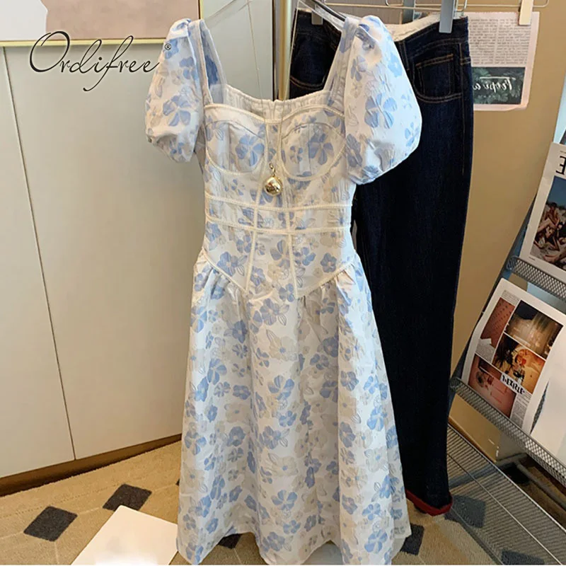Ordifree 2022 Summer Elegant Women Party Dress Vintage Floral Print White Blue Sexy Corset Dress
Ordifree 2022 Summer Elegant Women Party Dress Vintage Floral Print White Blue Sexy Corset Dress
