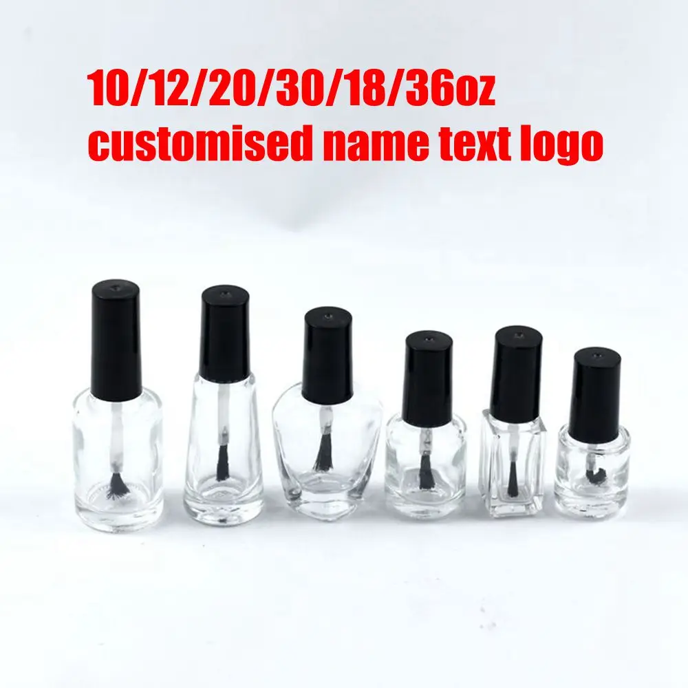 clear glass cap nail polish bottles round empty bottles glass container with brush 10/12/20/30/18/36oz customised name text logo
clear glass cap nail polish bottles round empty bottles glass container with brush 10/12/20/30/18/36oz customised name text logo