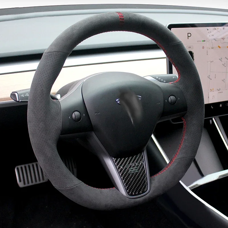 Чехол на руль Tesla Model 3 S X Y, чехол на руль в алькантаре, для декора автомобиля
Чехол на руль Tesla Model 3 S X Y, чехол на руль в алькантаре, для декора автомобиля