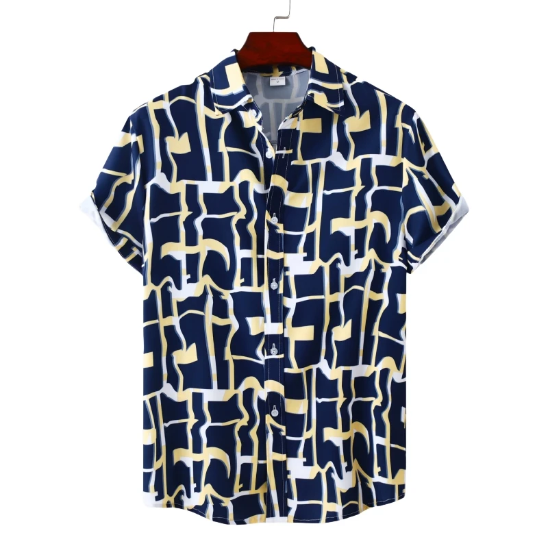 

Hawaiian Shirt Man Shirts High Quality Luxury Clothing Men's Genuine Fashion Blouses Social T-shirts Cotton Polo Free Shipping