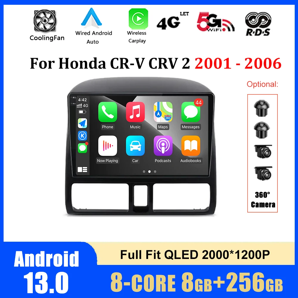 for Honda CR-V CRV 2 2001 - 2006 Android 13 Car Radio Multimedia Player GPS Navigation Audio DSP Stereo Carplay Wireless
for Honda CR-V CRV 2 2001 - 2006 Android 13 Car Radio Multimedia Player GPS Navigation Audio DSP Stereo Carplay Wireless