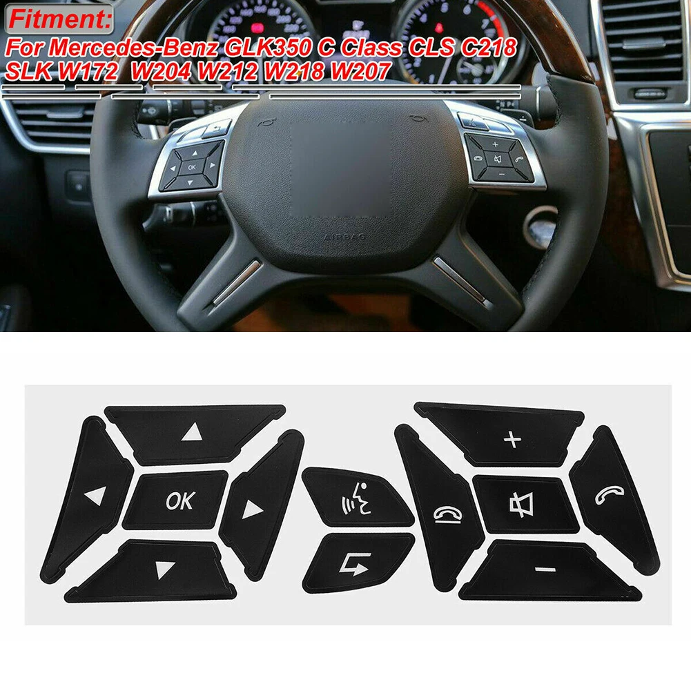 For Mercedes Steering Wheel Button Repair Decals Stickers High Quality Black Accessories For Vehicles
For Mercedes Steering Wheel Button Repair Decals Stickers High Quality Black Accessories For Vehicles
