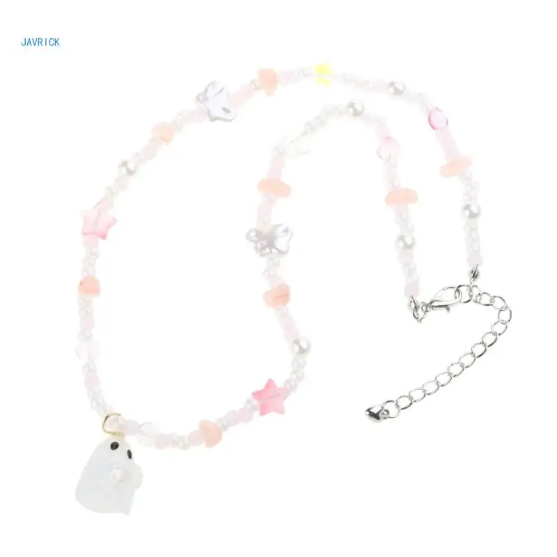 Little Specter Pendant Necklace with Acrylic Beads Colorful Beaded Necklace Elegant Beads Choker for Women Girls Teens
Little Specter Pendant Necklace with Acrylic Beads Colorful Beaded Necklace Elegant Beads Choker for Women Girls Teens
