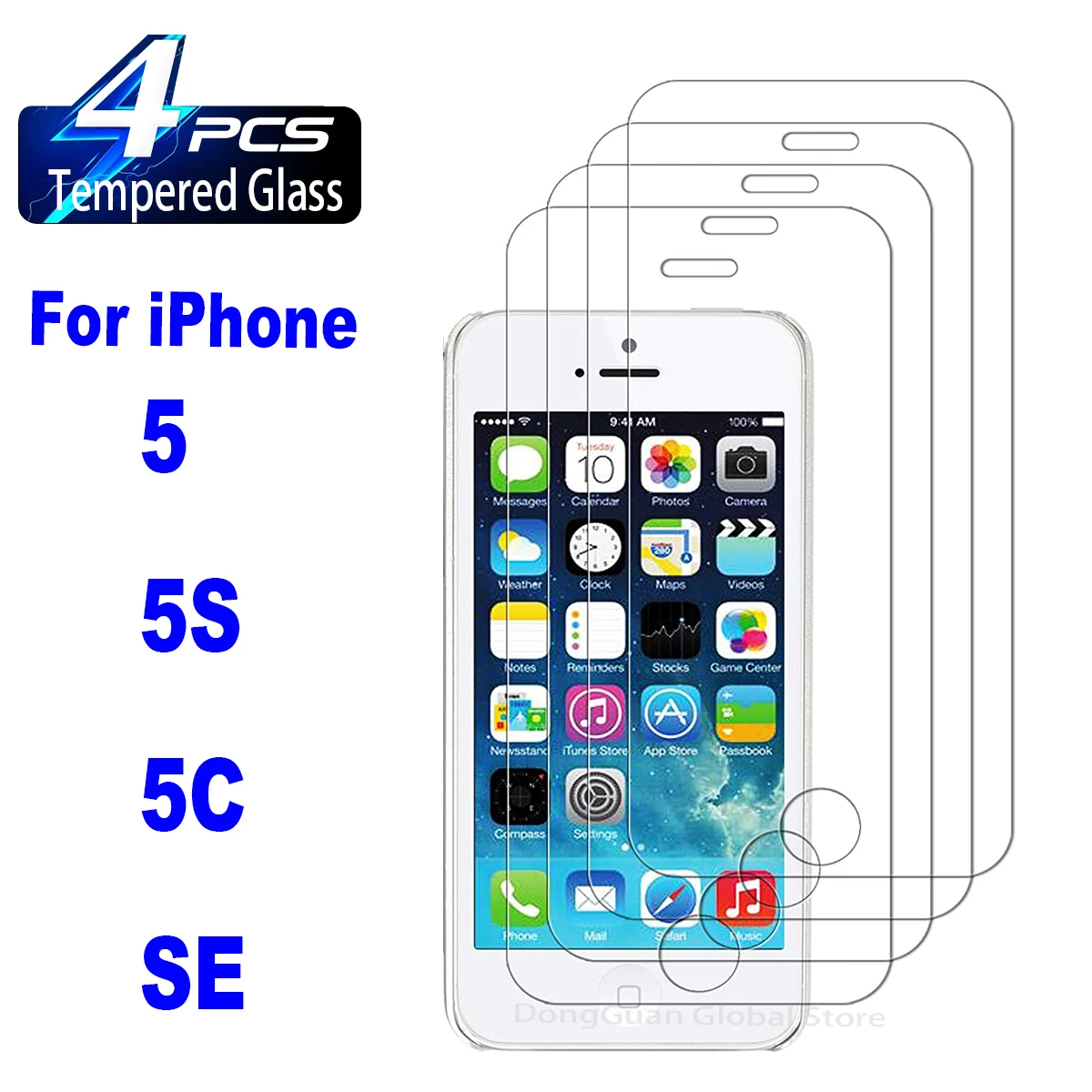 2/4Pcs 9H High Auminum Tempered Glass For iPhone SE 2016 5S 5 5C Screen Protector Glass Film
2/4Pcs 9H High Auminum Tempered Glass For iPhone SE 2016 5S 5 5C Screen Protector Glass Film