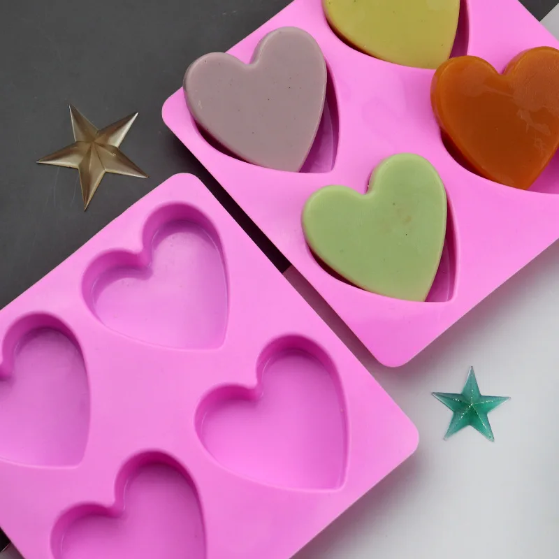4 Cavity Heart Silicone Cake Mold for Chocolate Bread Jelly Pudding Ice Cream Dessert Pastry Bakeware Pan Soap Decorating Tools
4 Cavity Heart Silicone Cake Mold for Chocolate Bread Jelly Pudding Ice Cream Dessert Pastry Bakeware Pan Soap Decorating Tools