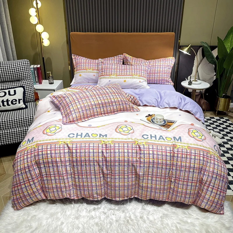 Beddings Sets Light Luxury Printed Bedsheets Set with Pillows Case Bed Linen 1 5 Sp Thickened Encrypted Twill Cotton Four-piece
Beddings Sets Light Luxury Printed Bedsheets Set with Pillows Case Bed Linen 1 5 Sp Thickened Encrypted Twill Cotton Four-piece