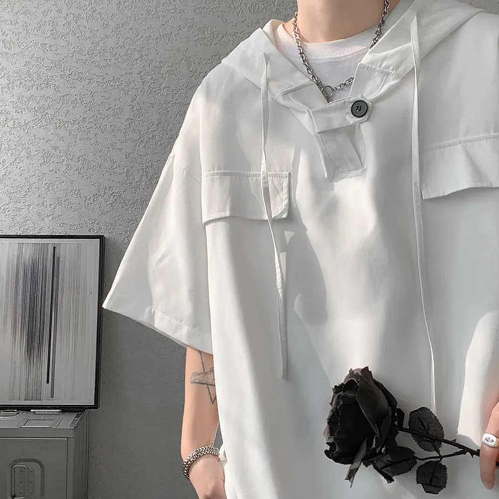 Hooded T-shirt T-shirt Summer T Shirt Drawstring Pullover For Vacation Half Sleeve High Quality Holiday Fashion
Hooded T-shirt T-shirt Summer T Shirt Drawstring Pullover For Vacation Half Sleeve High Quality Holiday Fashion
