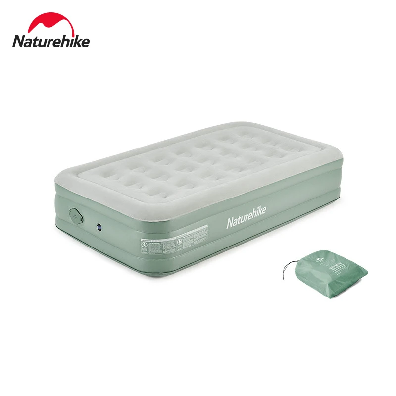 

Naturehike Outdoor Inflatable Bed Double 35cm Heighten Portable Camping Travel Inflatable Mat Single Silent Pad With Air-pump