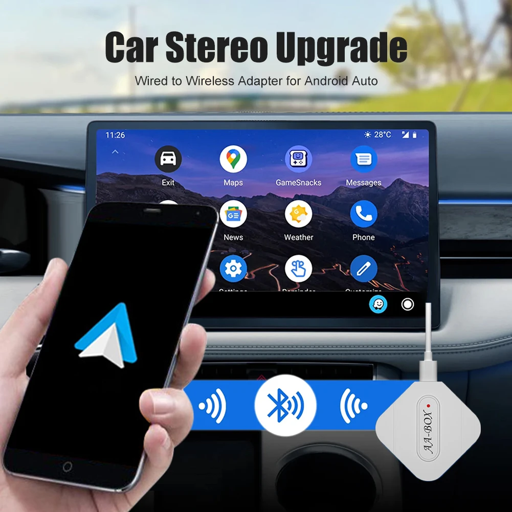 For Android Auto Wireless Adapter Plug and Play Wired to Wireless Dongle Converter Multimedia Player Mini Adapter for Android
For Android Auto Wireless Adapter Plug and Play Wired to Wireless Dongle Converter Multimedia Player Mini Adapter for Android