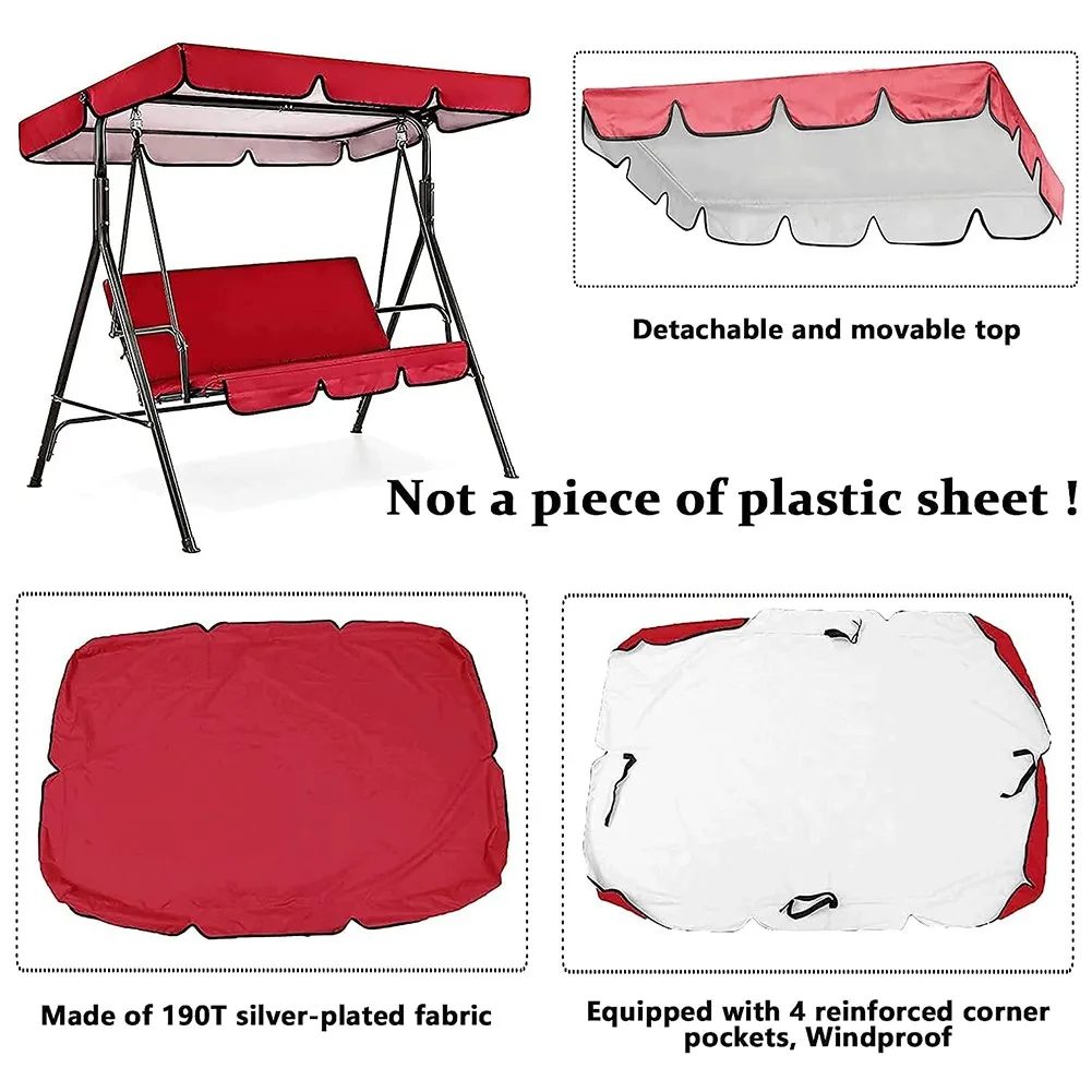 1*Garden Outdoor 3-Person Metal Porch Swing Chair Bench W/ Canopy Replacement Canopy Sun Shade Swing Chair Cover Accessories
1*Garden Outdoor 3-Person Metal Porch Swing Chair Bench W/ Canopy Replacement Canopy Sun Shade Swing Chair Cover Accessories