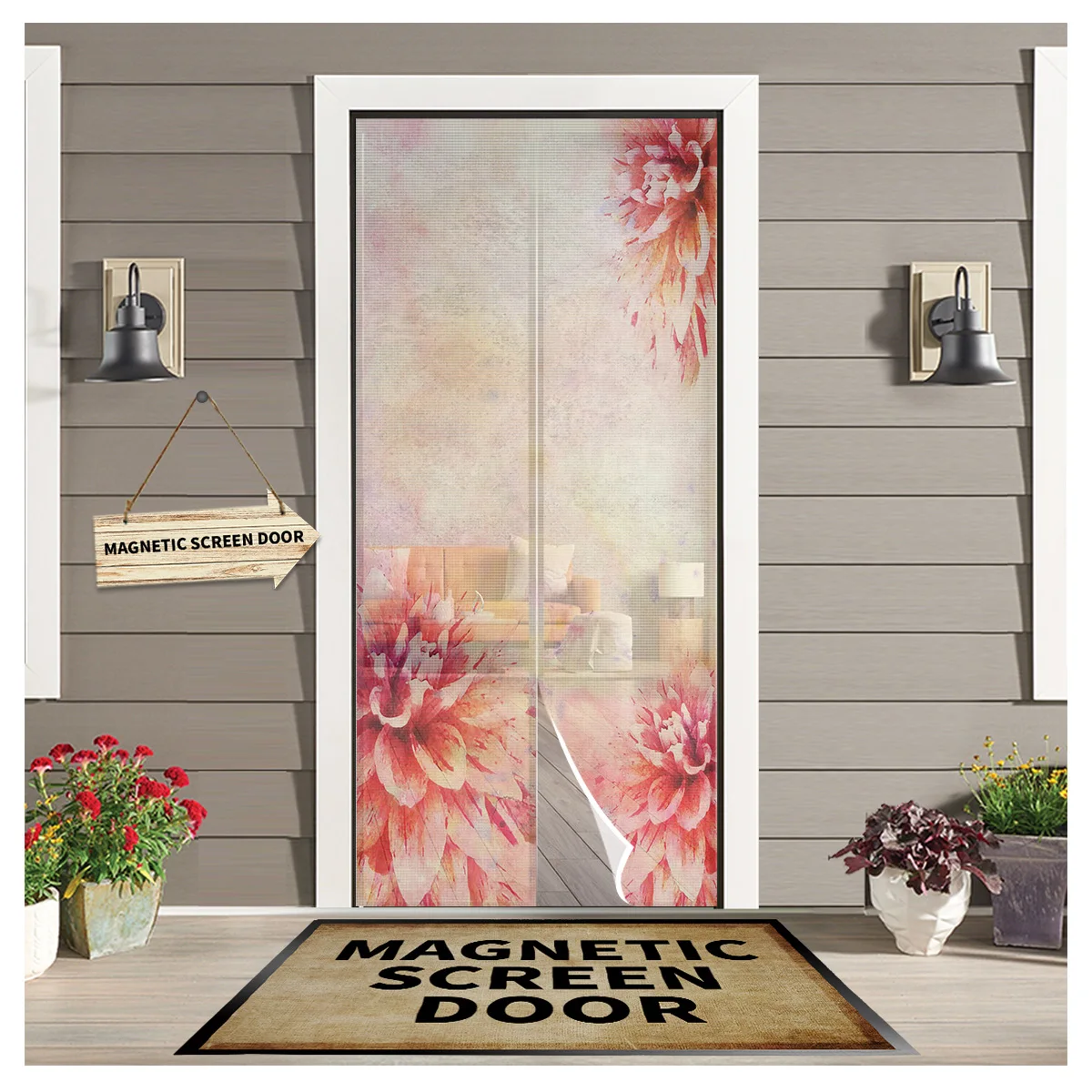 Flowers Dahlia Colored Magnetic Screen Door Curtain Home Summer Window Mosquito Net for Kitchen Bedroom
Flowers Dahlia Colored Magnetic Screen Door Curtain Home Summer Window Mosquito Net for Kitchen Bedroom
